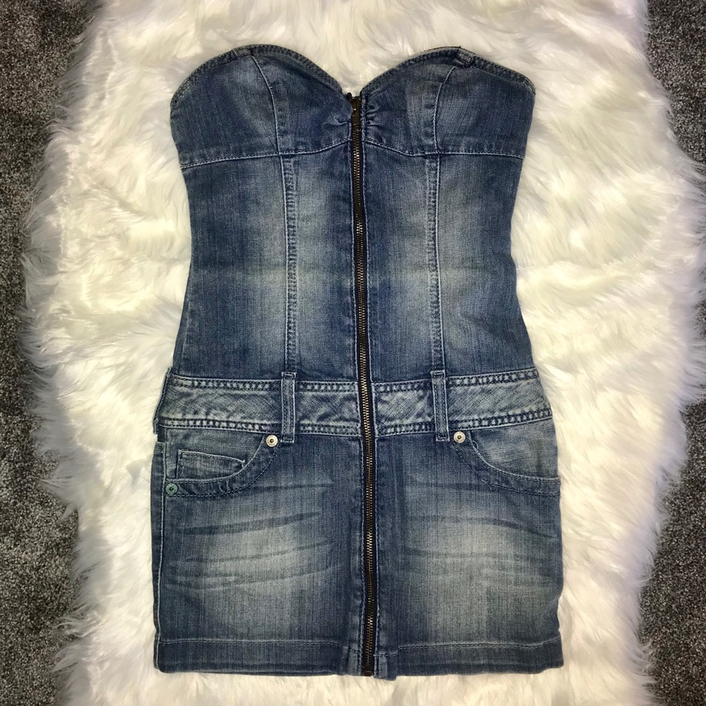 GUESS - Vintage denim bodycon dress - Picture 2 of 5